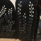 Wrought and cut metal fire screen