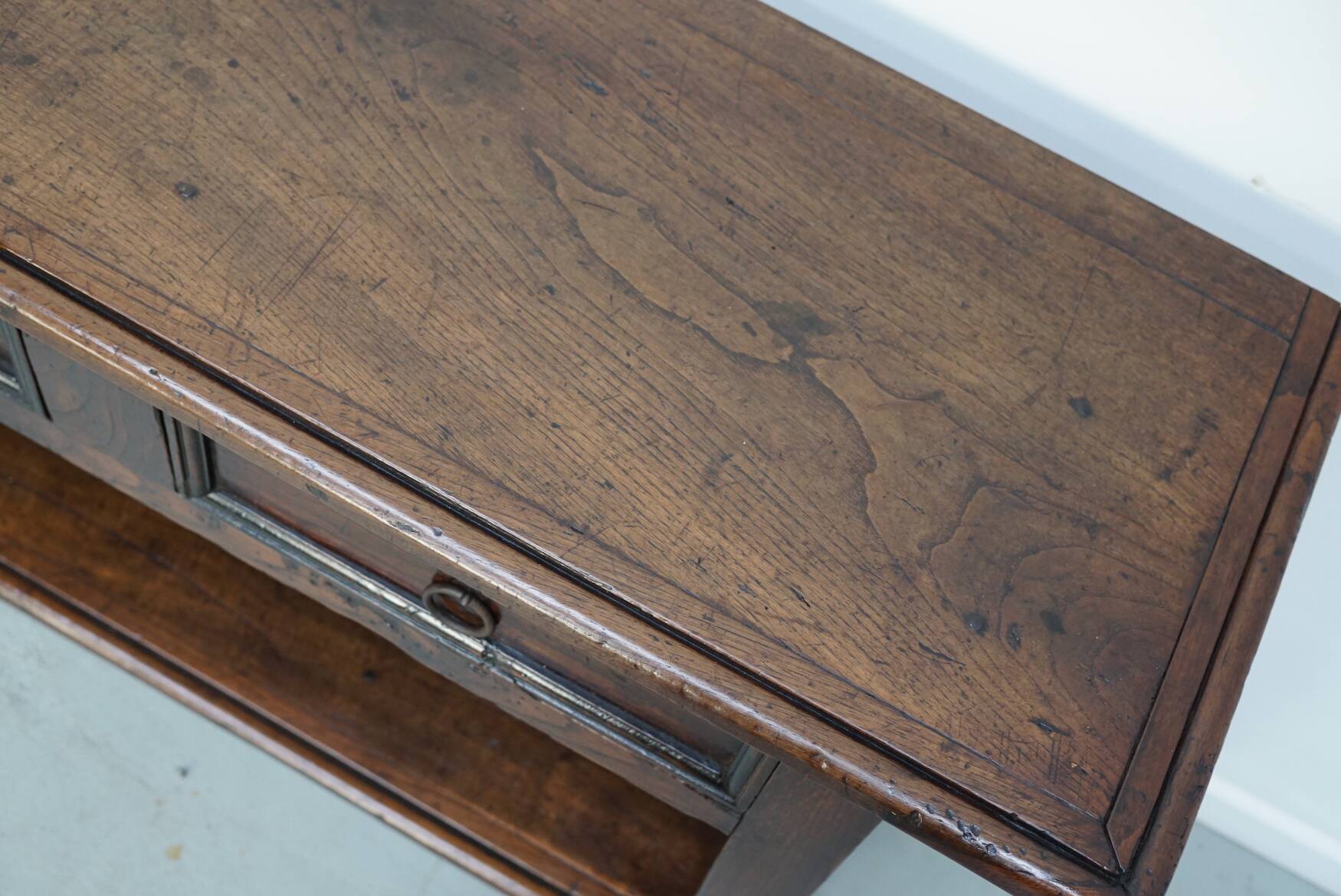 Antique Spanish Rustic Chestnut Side Table/Console, 18th Century