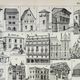 Old engraving 1898, Old dwelling 2, architecture • Original and vintage lithograph