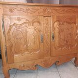 Solid wood TV stand