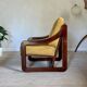 Yellow velvet sled chairs