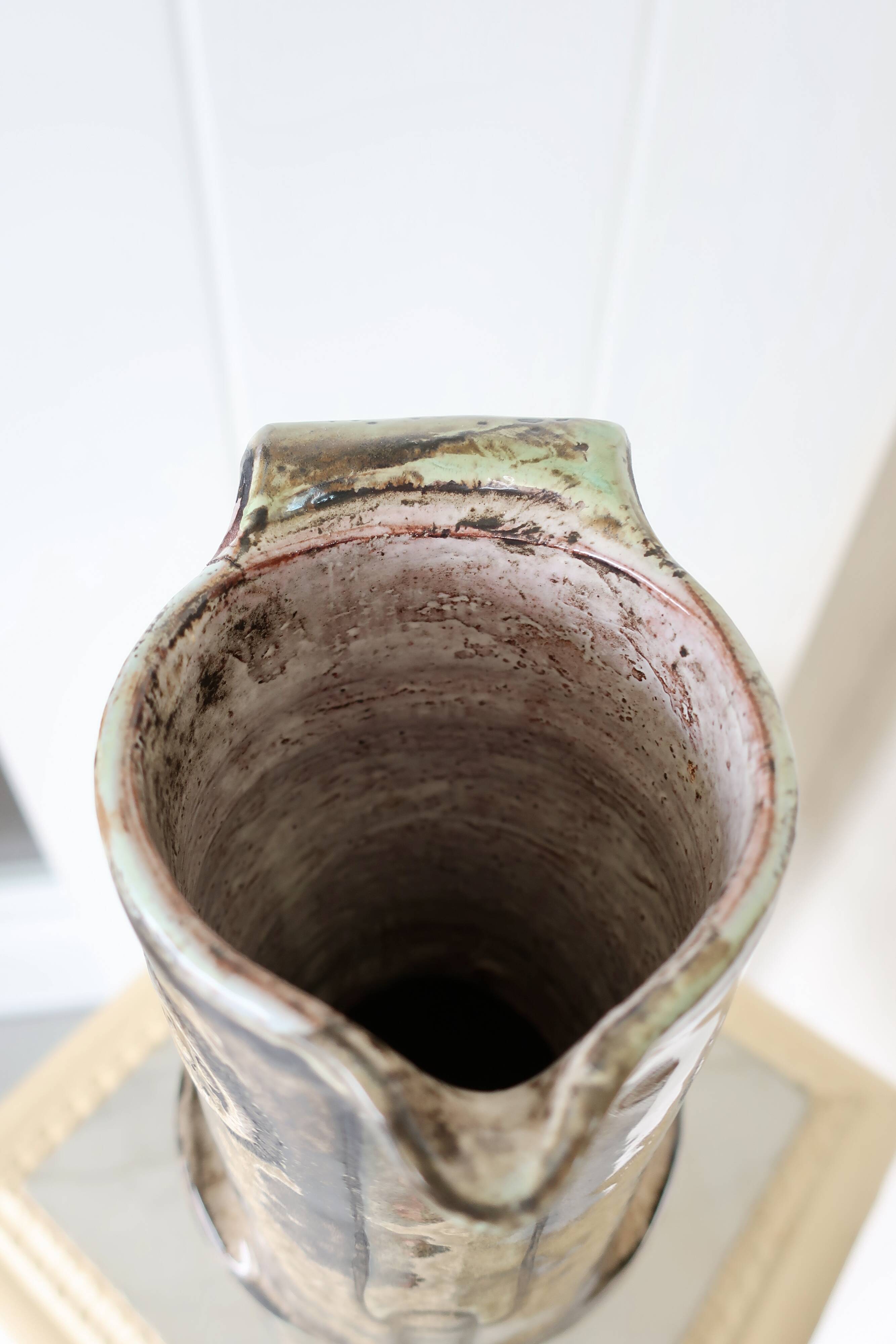 Paul Quéré & Ariane Mathieu Rare Zoomorphic Pitcher Signed, Dated, Numbered 3 out of 20