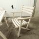 Garden furniture table and 4 armchairs 60's in its juice