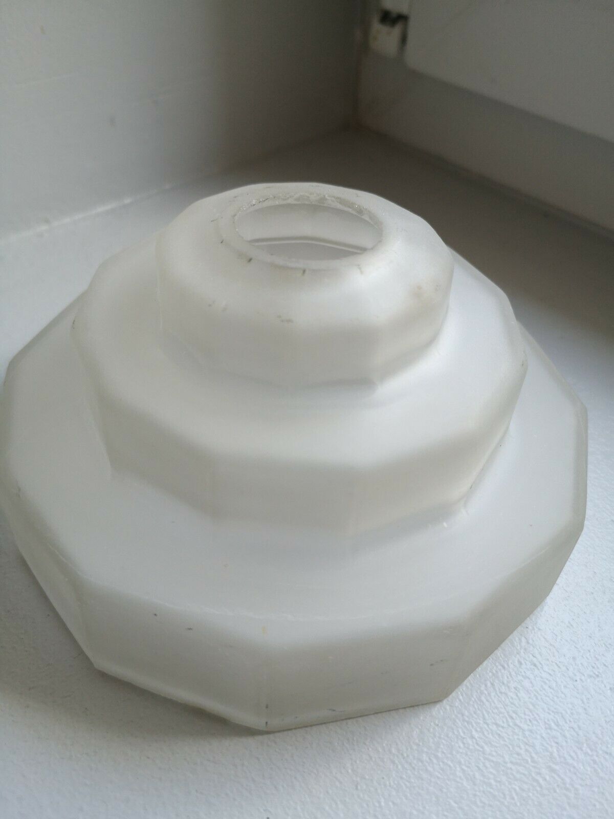 Lampshade pressed glass paste chandelier chandelier art deco wall lamp TBE Ø 13 cm
