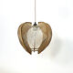 Hanging lamp wire and wood from the 60s-70