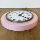 Vintage Pink East German Bakelite Wall Clock from Weimar, 1980s