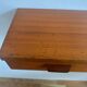 Vintage Scandinavian teak wall-mounted bedside tables.