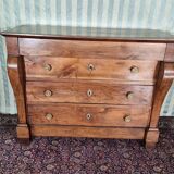 Restoration Walnut Chest of Drawers, 19th Century - Louis Style