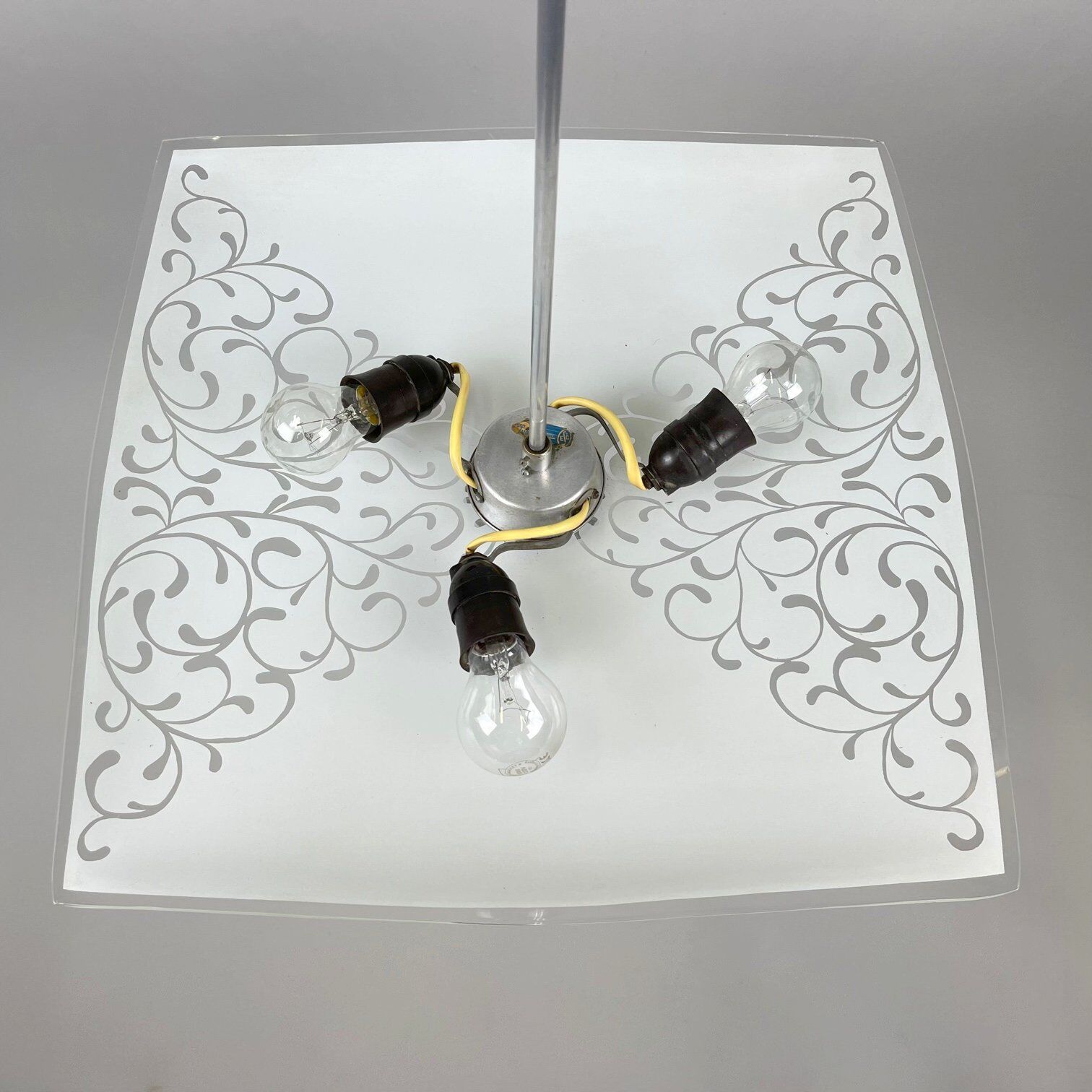 Mid century glass pendant by Napako, Czechoslovakia, 1960's