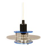 Petite suspension danoise Space-Age en verre plexi translucide, estimée années 1980.