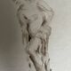 Tableau signé aquarelle monochrome étude dessin statue musée classique « sortie du bain »