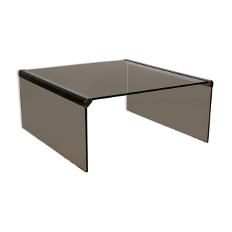 Coffee table in smoked glass by Gallotti & Radice