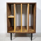 Mid-Century Solid Cherry Document LP Vinyl Cabinet, Unique Piece, 1960s