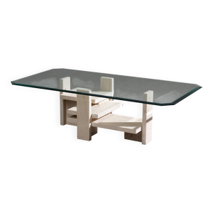 Table basse en travertin - 1970