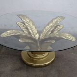 Regency coffee table with faceted glass top