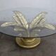 Regency coffee table with faceted glass top