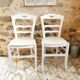 2 chaises bistrot patinées