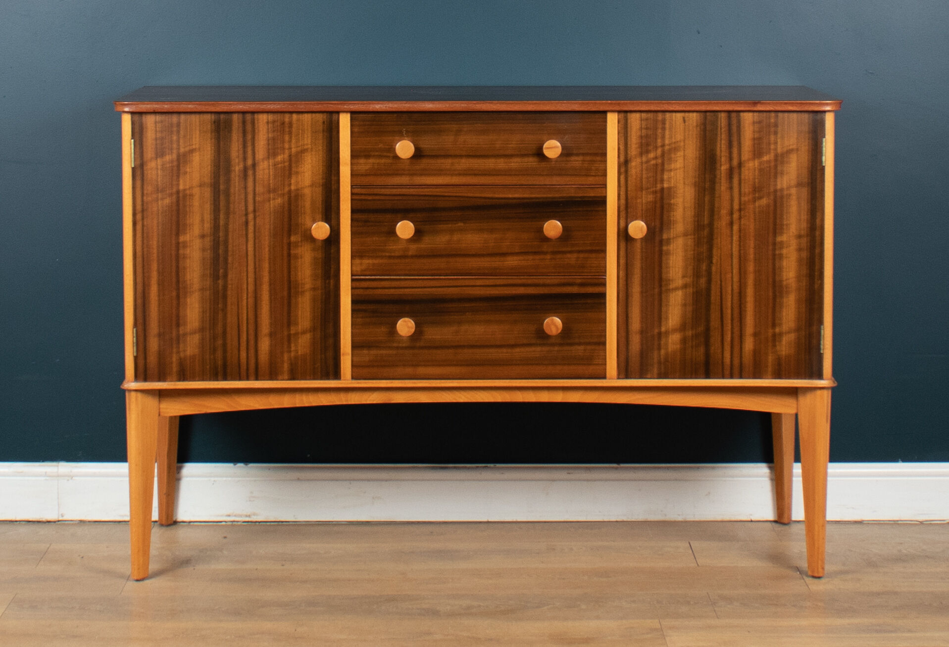 Retro Teak & Walnut Gordon Russel For Heals Restored Mid Century 1960s Sideboard