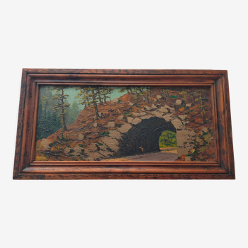 Paul Gobert ( 1891-1963 ) Oil painting on panel Mountain landscape