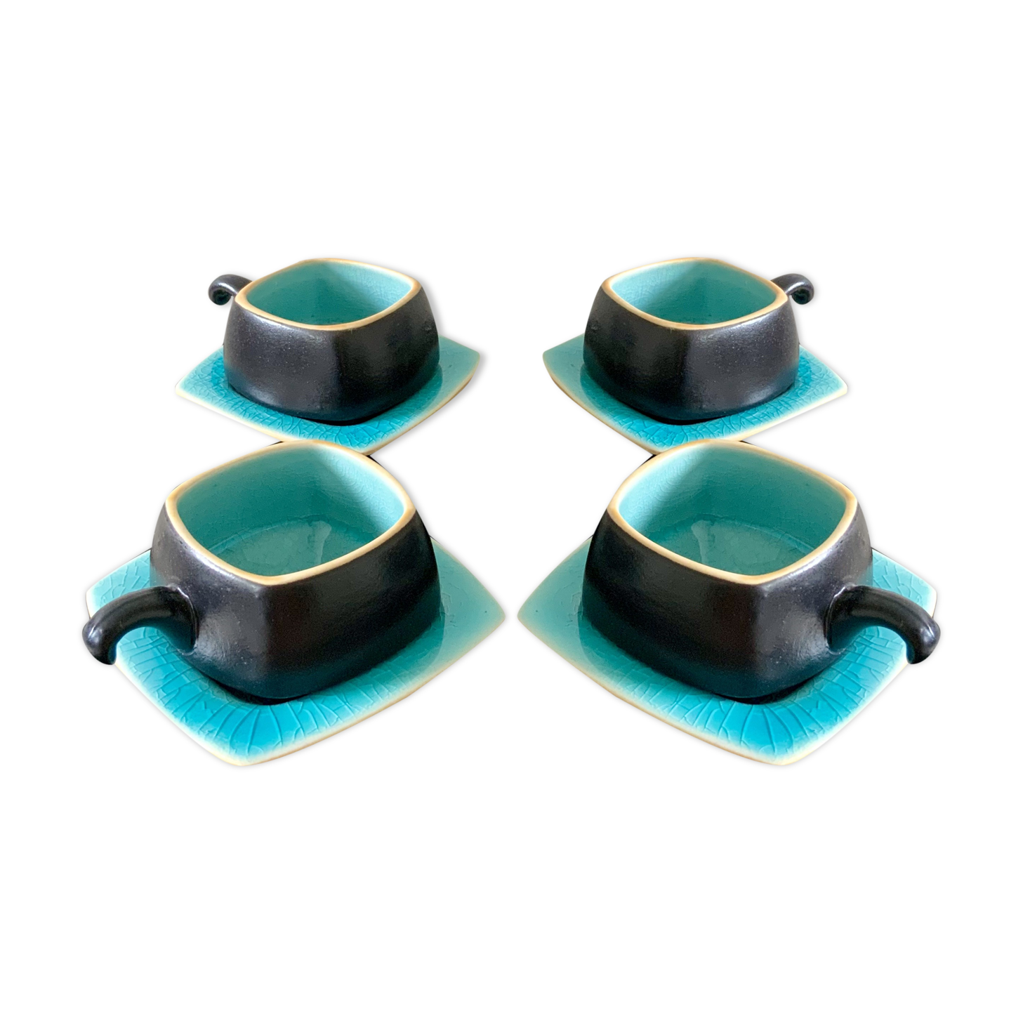 Set of 4 ceramic cups