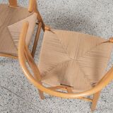 Midcentury pair of original Wishbone Chairs by Hans Wegner for Carl Hansen & Søn