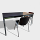 Table USM Haller gris anthracite – design suisse iconique
