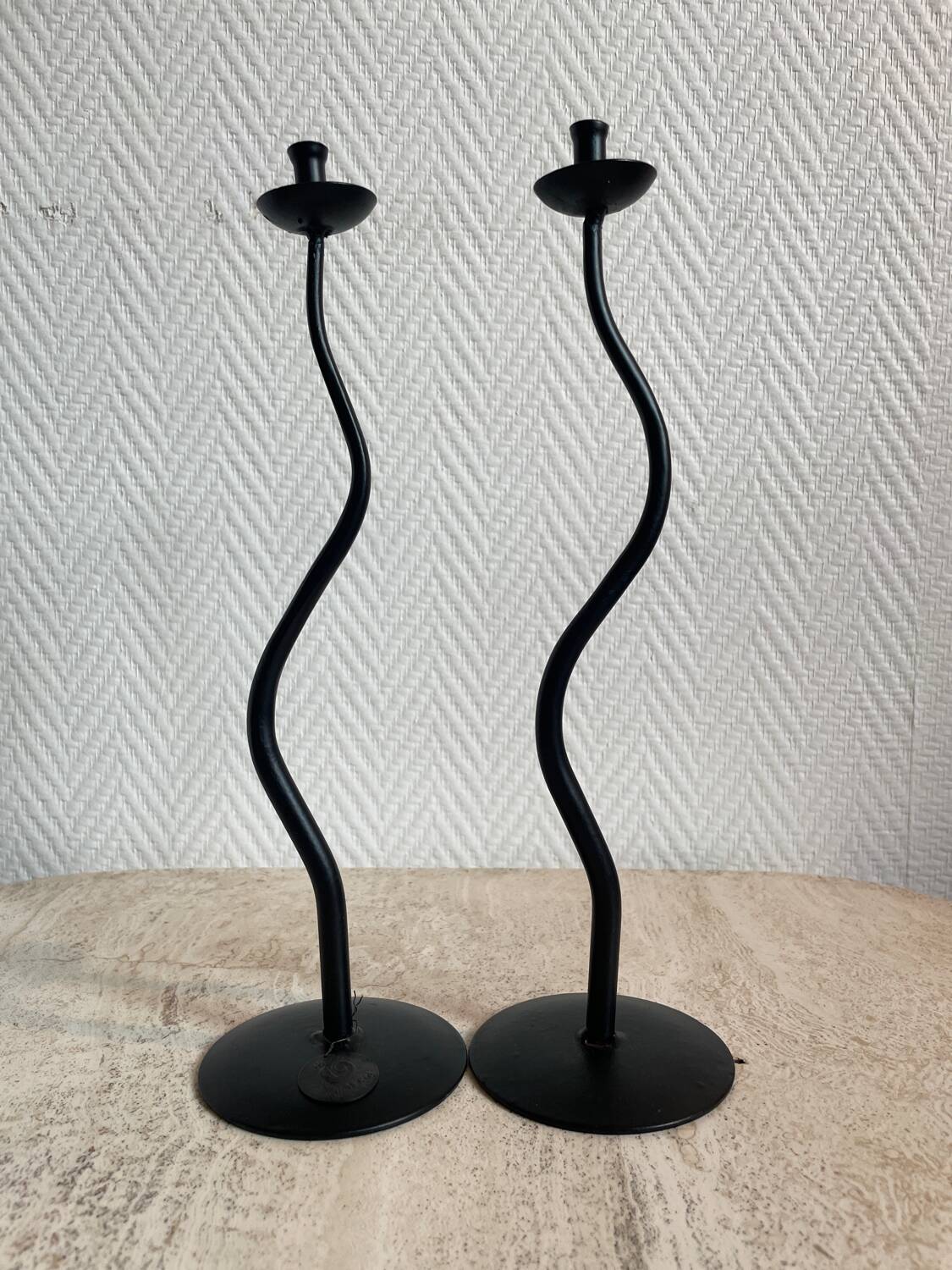 Pair of Hysteria France candlesticks 1990