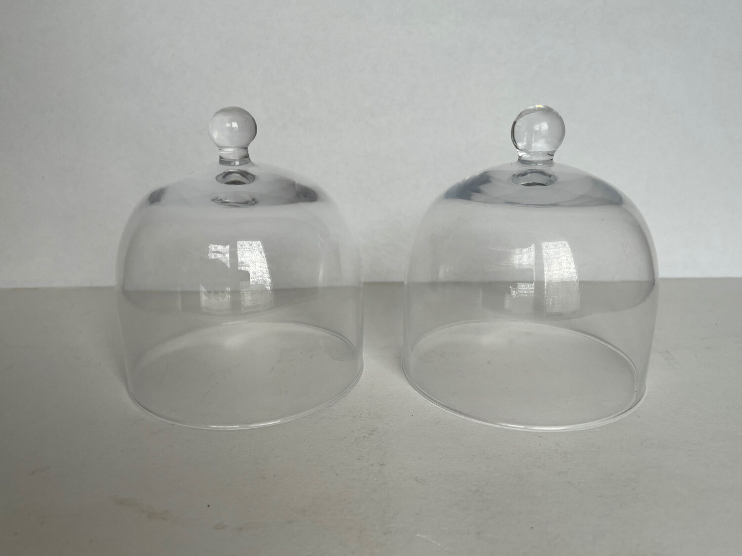 2 glass bells