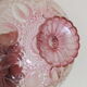 Small pink tinted molded crystal display cup