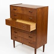 Commode haute en teck danoise des années 50