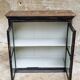 Vitrine antique, armoire suspendue, bois de pin, noir mat