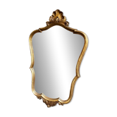 Miroir classique doré à décor de coquillage