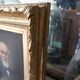 Painting Portrait of an ancient man 19th with gilded wooden frame