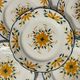 Set of 5 flat plates "Charolle" manufacture of Digoin and Sarreguemines