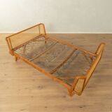 Timeless bed with beech wood and Viennese cane