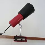 Italian clamp wall lamp with double chrome ball joint 1970