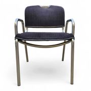 4 x black upholstery Castiglietta dining chairs by Castiglioni for Zanotta / Italy 1960s