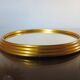 50 60 years gold metal round mirror tray