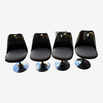 Set of 4 Tulip Eero Saarinen chairs for Knoll