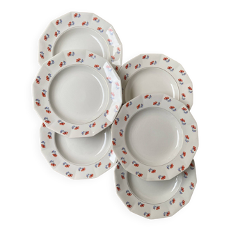 Set de 6 assiettes creuses en faïence Porcelor Ceranord