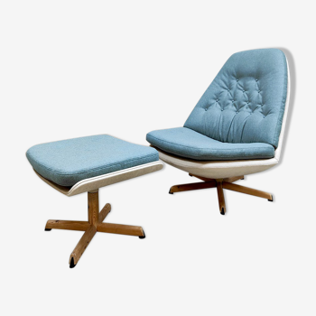 Danish swivel lounge chair Madsen & Schübel