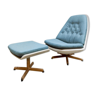 Danish swivel lounge chair Madsen & Schübel