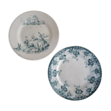 2 mismatched plates Creil-Montereau, Saint Amand