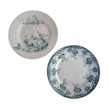 2 assiettes dépareillées Creil-Montereau, Saint Amand