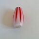 Vintage red and white glass vase, 1950s