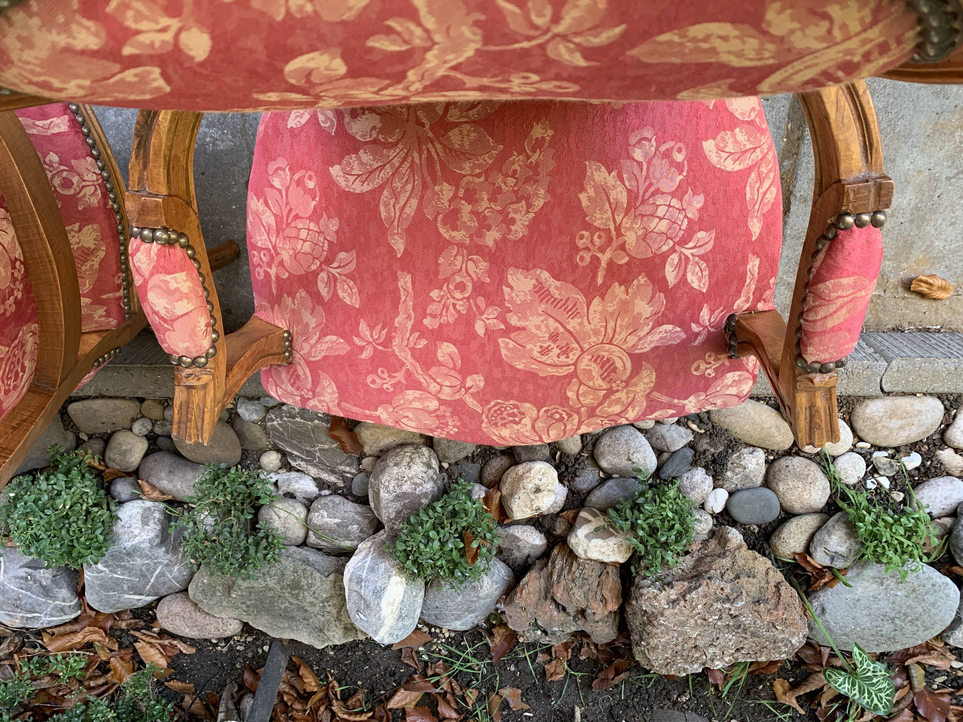 Pair of pink armchairs