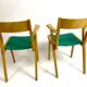 Pair of chair chair bridge design vintage 50