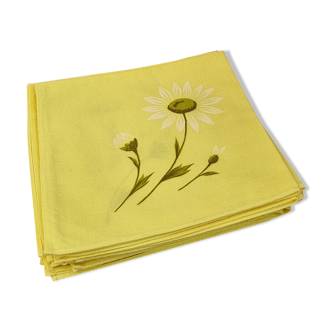 Lot de 6 serviettes de table vintage