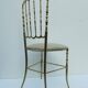 Italian Side Chair in Golden Brass by Giuseppe Gaetano Descalzi for Chiavar