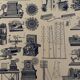 Lithographie gravure sur le téléphone et le télégraphe de 1897